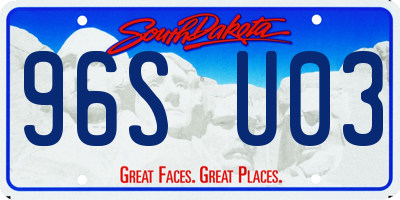 SD license plate 96SU03
