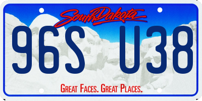 SD license plate 96SU38