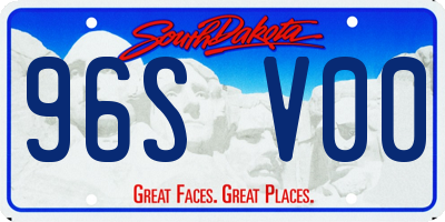 SD license plate 96SV00