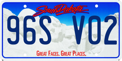 SD license plate 96SV02