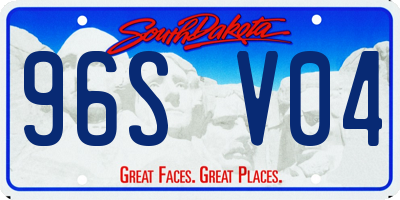 SD license plate 96SV04