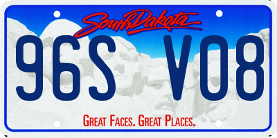 SD license plate 96SV08