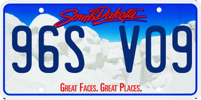 SD license plate 96SV09