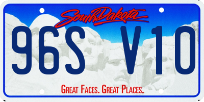 SD license plate 96SV10