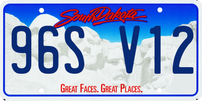 SD license plate 96SV12