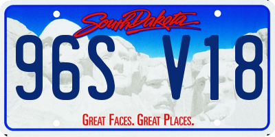 SD license plate 96SV18