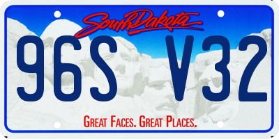 SD license plate 96SV32