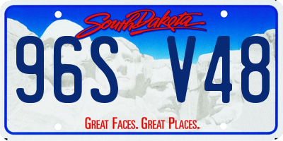 SD license plate 96SV48