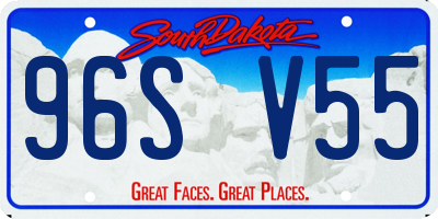 SD license plate 96SV55