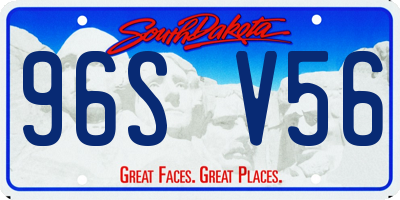 SD license plate 96SV56