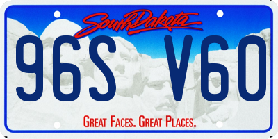 SD license plate 96SV60