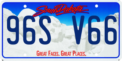 SD license plate 96SV66