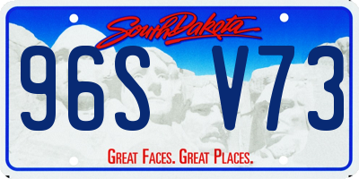 SD license plate 96SV73