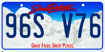 SD license plate 96SV76