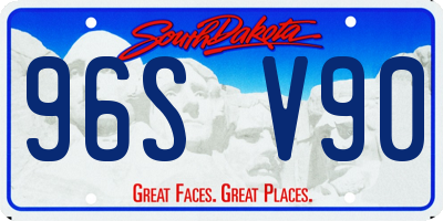 SD license plate 96SV90