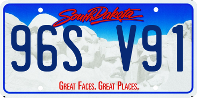 SD license plate 96SV91