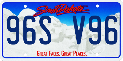 SD license plate 96SV96