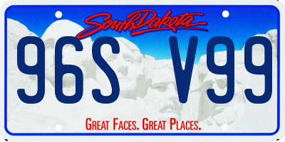 SD license plate 96SV99