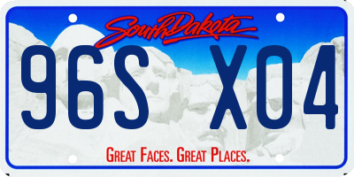 SD license plate 96SX04