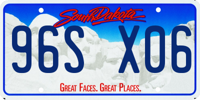 SD license plate 96SX06