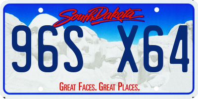 SD license plate 96SX64
