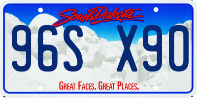 SD license plate 96SX90