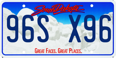 SD license plate 96SX96