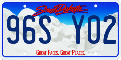 SD license plate 96SY02