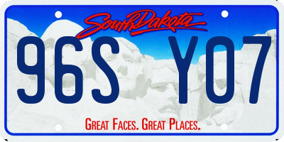 SD license plate 96SY07