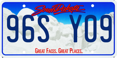 SD license plate 96SY09