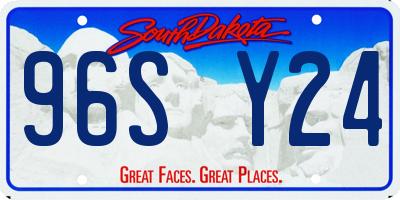 SD license plate 96SY24
