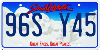 SD license plate 96SY45