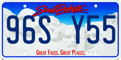 SD license plate 96SY55