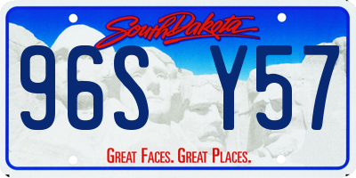 SD license plate 96SY57