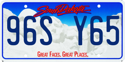 SD license plate 96SY65