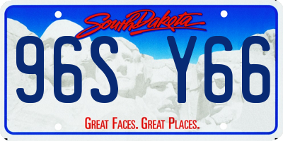 SD license plate 96SY66