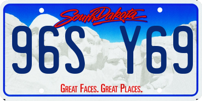 SD license plate 96SY69