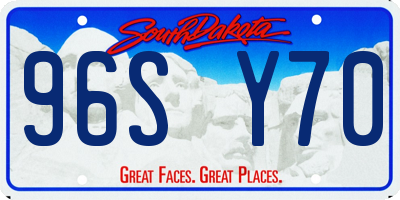 SD license plate 96SY70