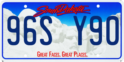 SD license plate 96SY90