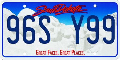 SD license plate 96SY99