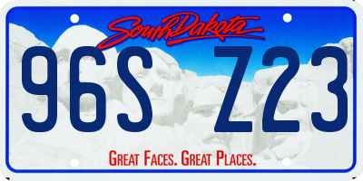 SD license plate 96SZ23