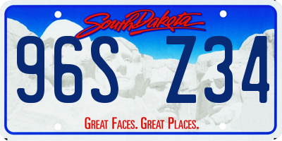SD license plate 96SZ34