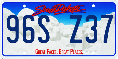 SD license plate 96SZ37