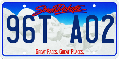 SD license plate 96TA02