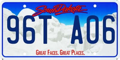 SD license plate 96TA06