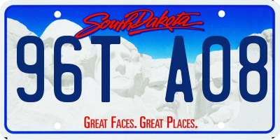 SD license plate 96TA08
