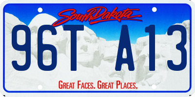 SD license plate 96TA13