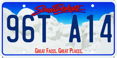 SD license plate 96TA14
