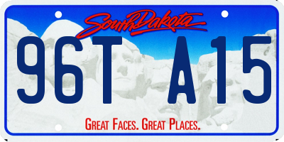 SD license plate 96TA15
