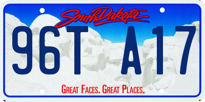 SD license plate 96TA17